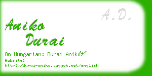 aniko durai business card